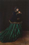 Claude Monet The Woman in the Green Dress, Spain oil painting artist